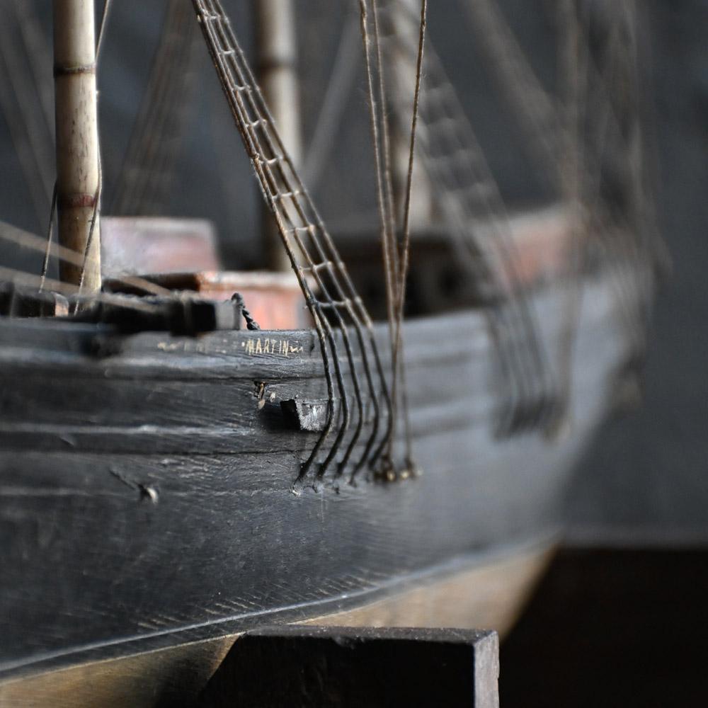 19th Century Prisoner of War Sailors Folk Art Ship Model 6