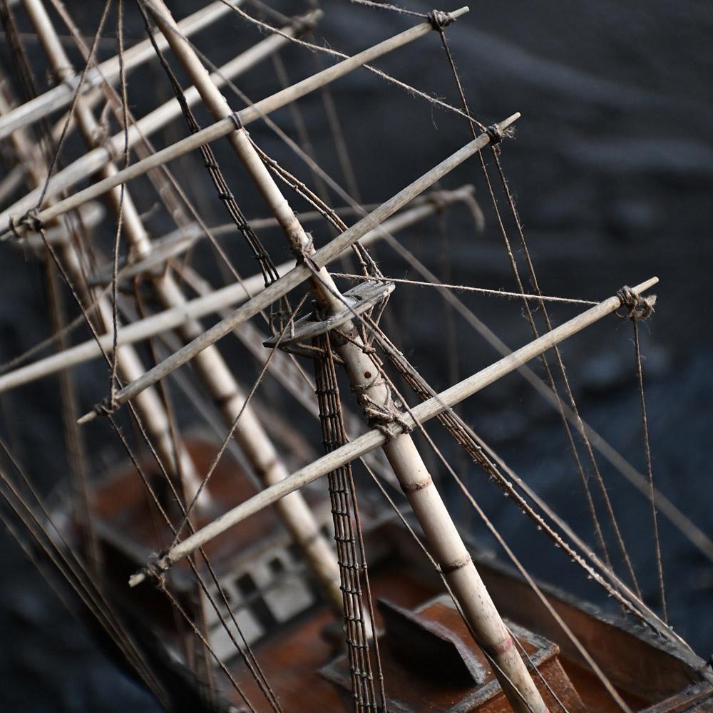 Unknown 19th Century Prisoner of War Sailors Folk Art Ship Model