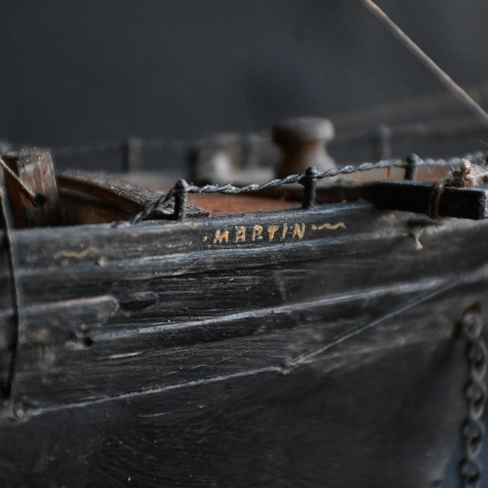 Mid-19th Century 19th Century Prisoner of War Sailors Folk Art Ship Model