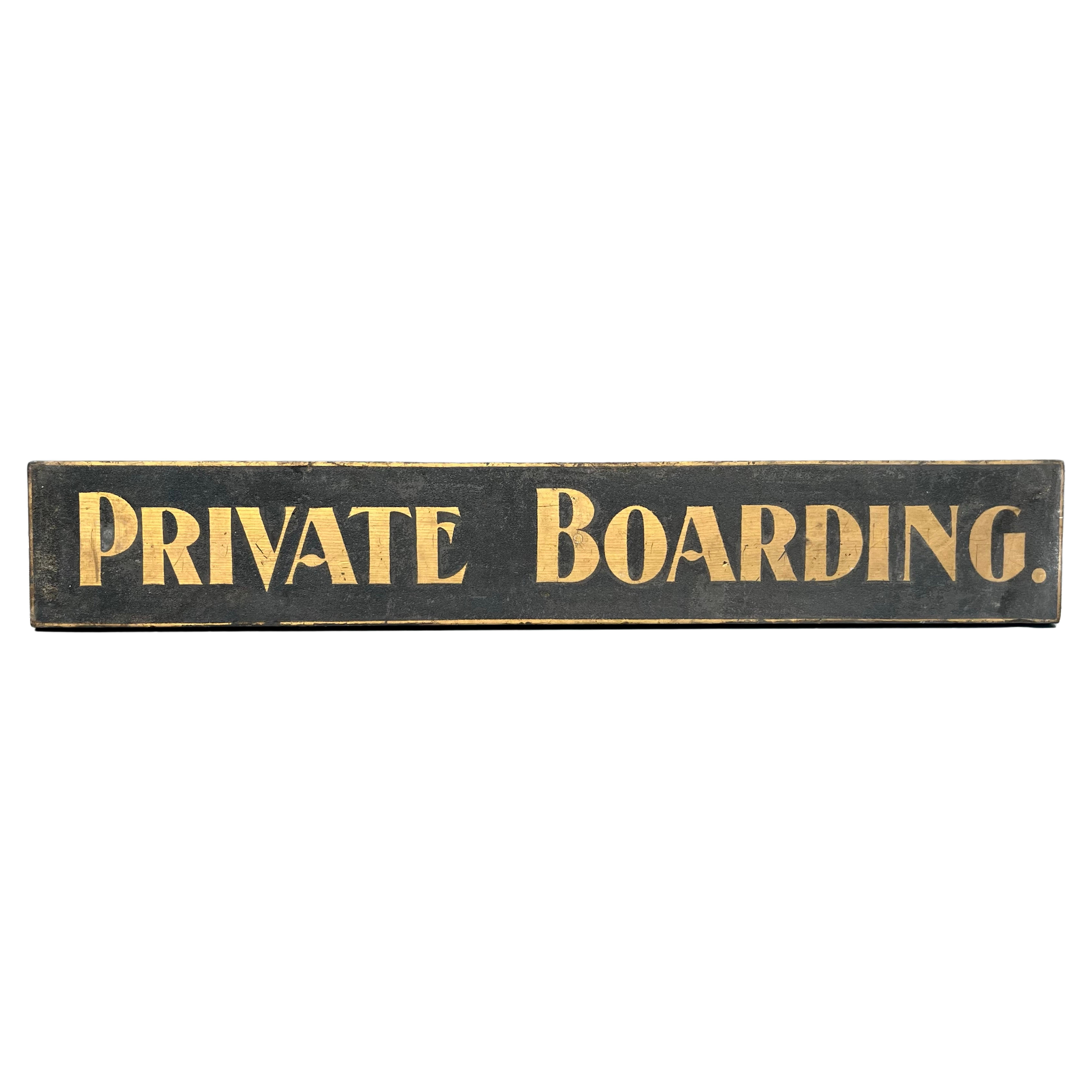 19th Century Private Boarding Double Sided Sign at 1stDibs