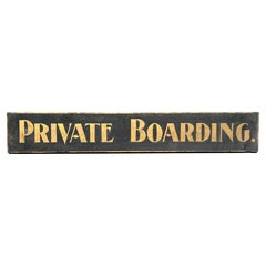 19th Century Private Boarding Double Sided Sign