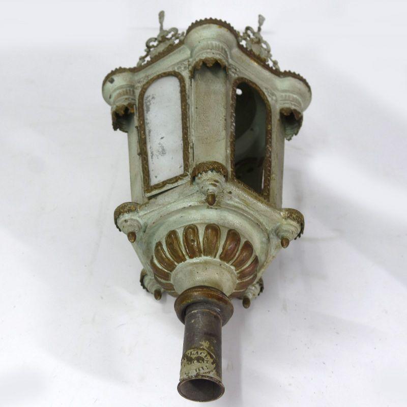 19th Century Processional Lantern in Lacquered Sheet Metal For Sale 1