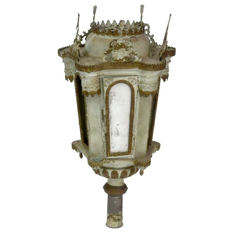 Lanterna da processione del XIX secolo in lamiera laccata