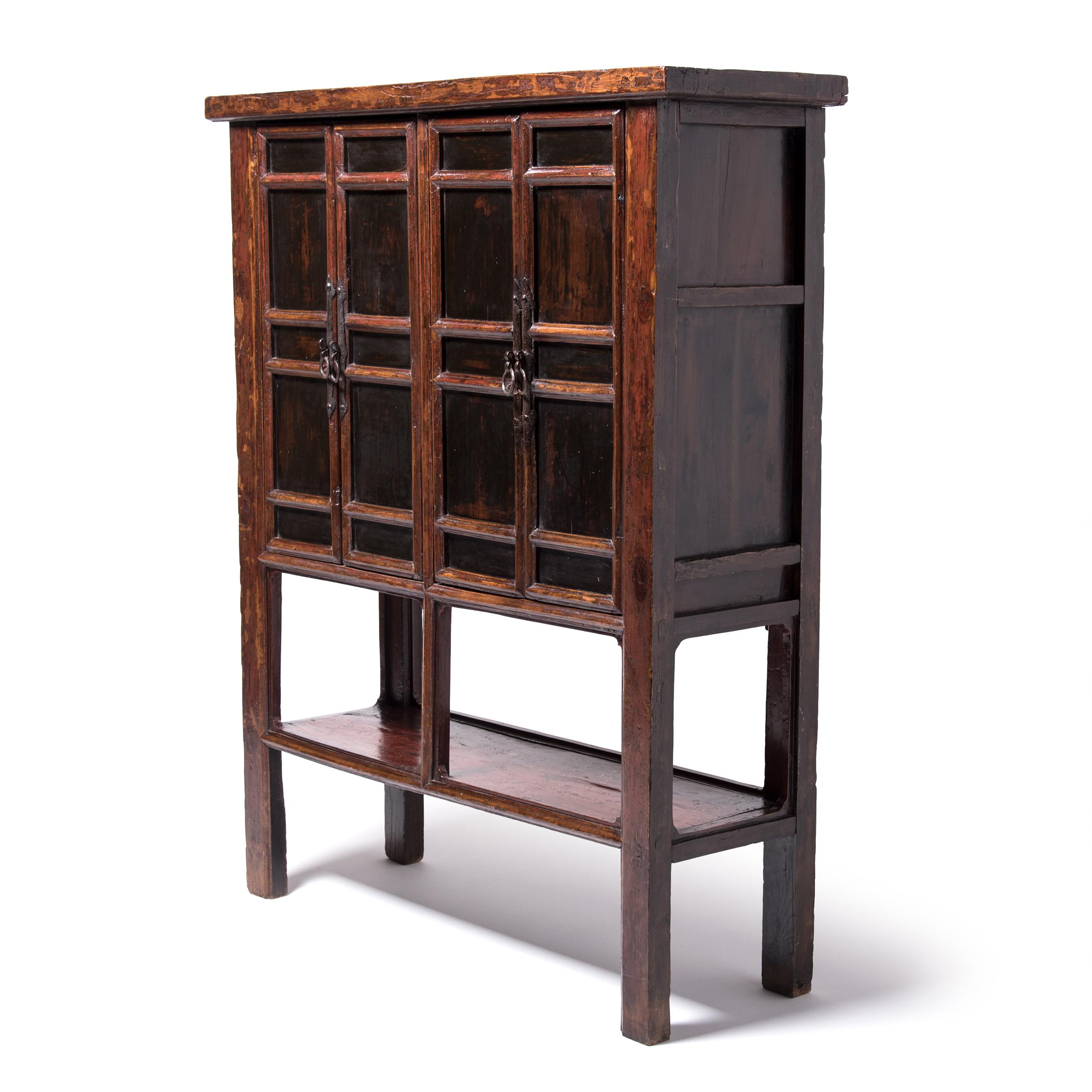 Qing Provincial Chinese Cabinet with Open Shelf, c. 1850