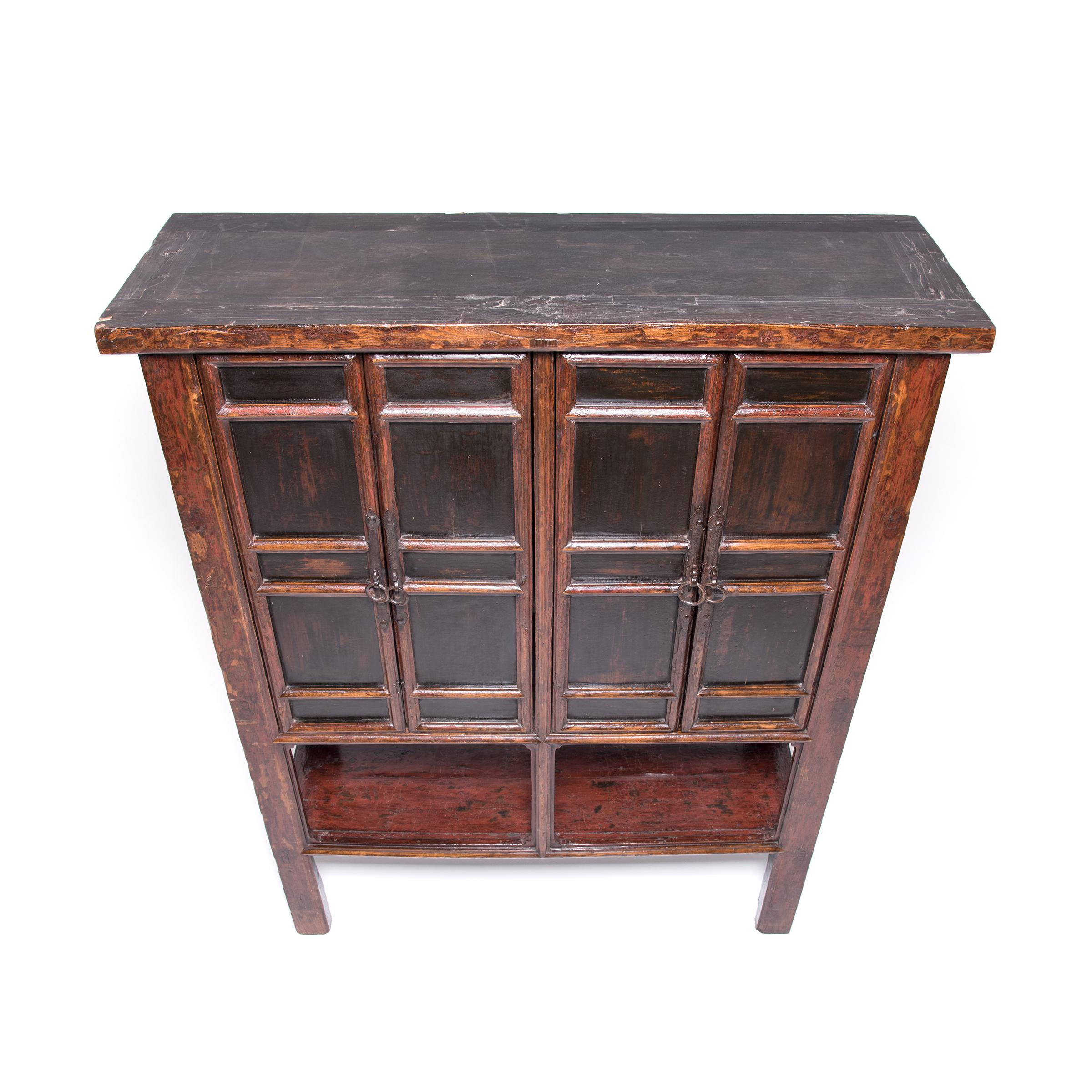 19th Century Provincial Chinese Cabinet with Open Shelf, c. 1850