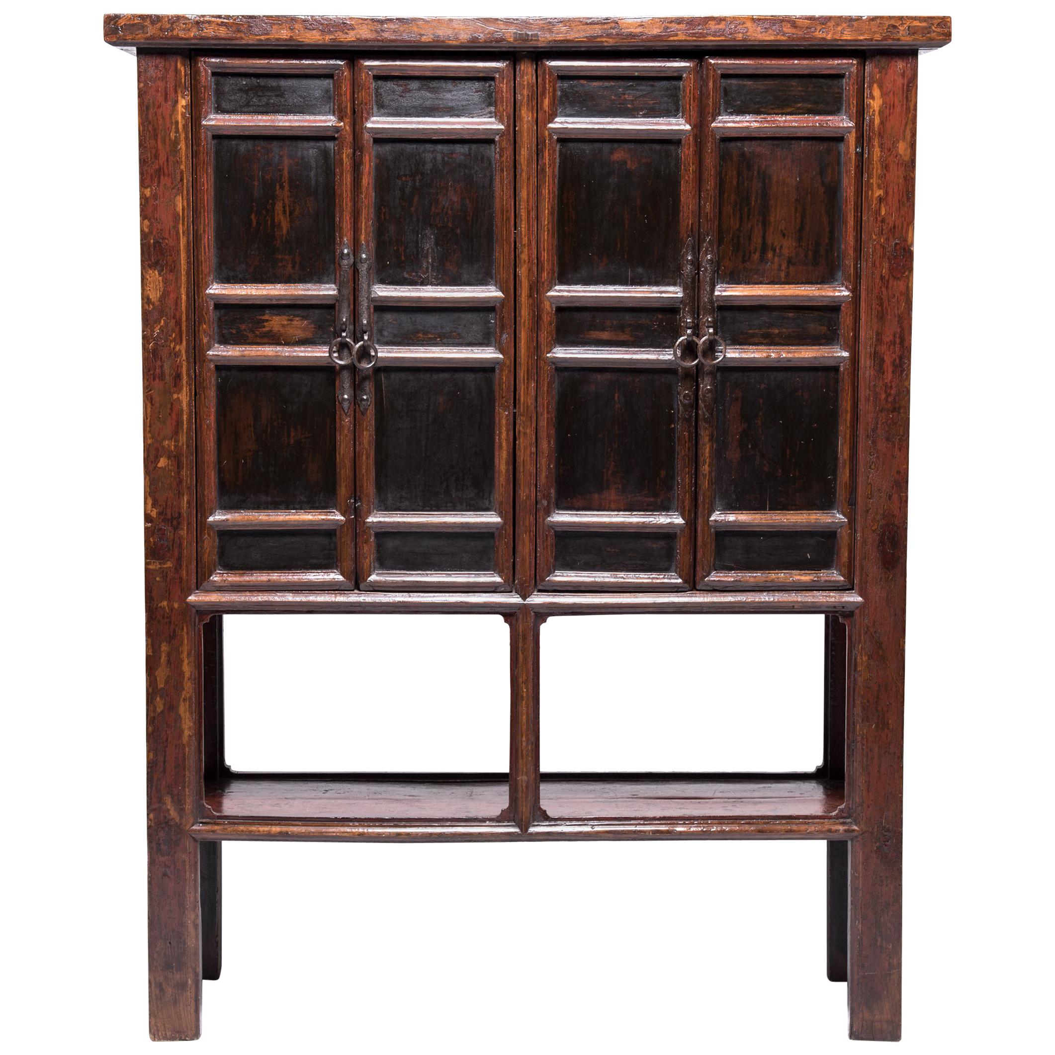 Provincial Chinese Cabinet with Open Shelf, c. 1850