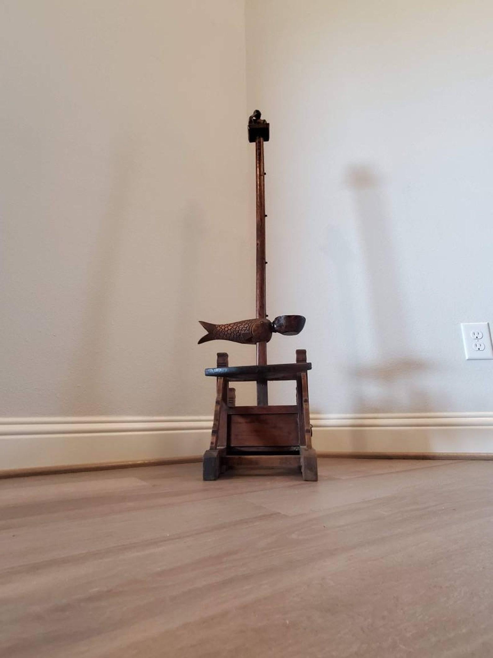 19th Century Provincial Chinese Floor Lamp Candle Torchiere For Sale 4