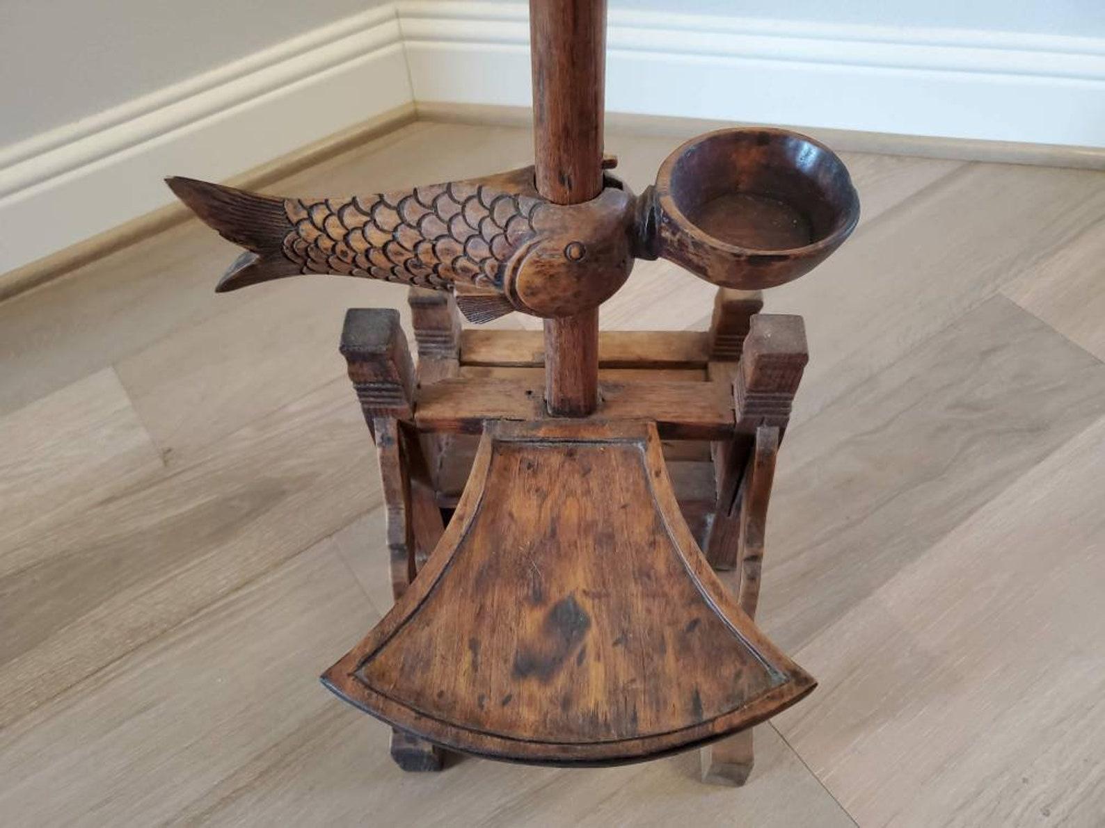 19th Century Provincial Chinese Floor Lamp Candle Torchiere In Good Condition For Sale In Forney, TX