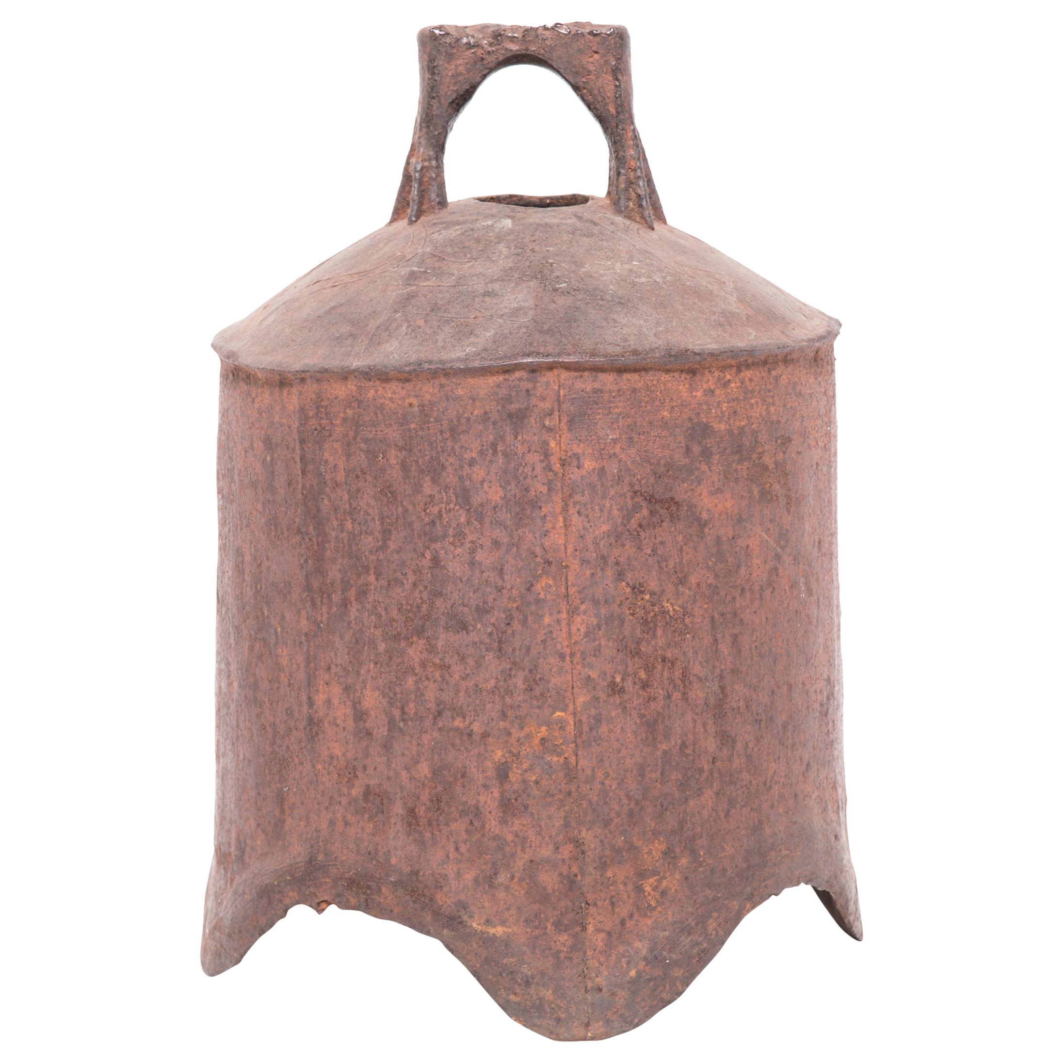 19th Century Provincial Chinese Iron Bell For Sale