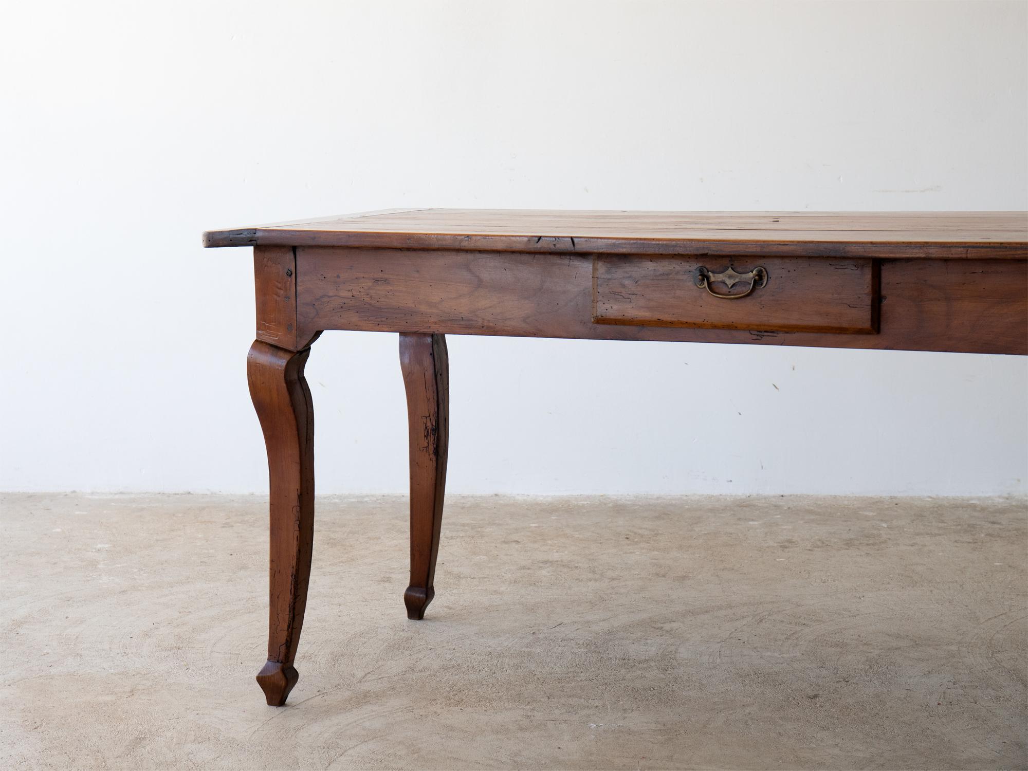 French Provincial 19th Century Provincial French Cherrywood Farmhouse Dining Table