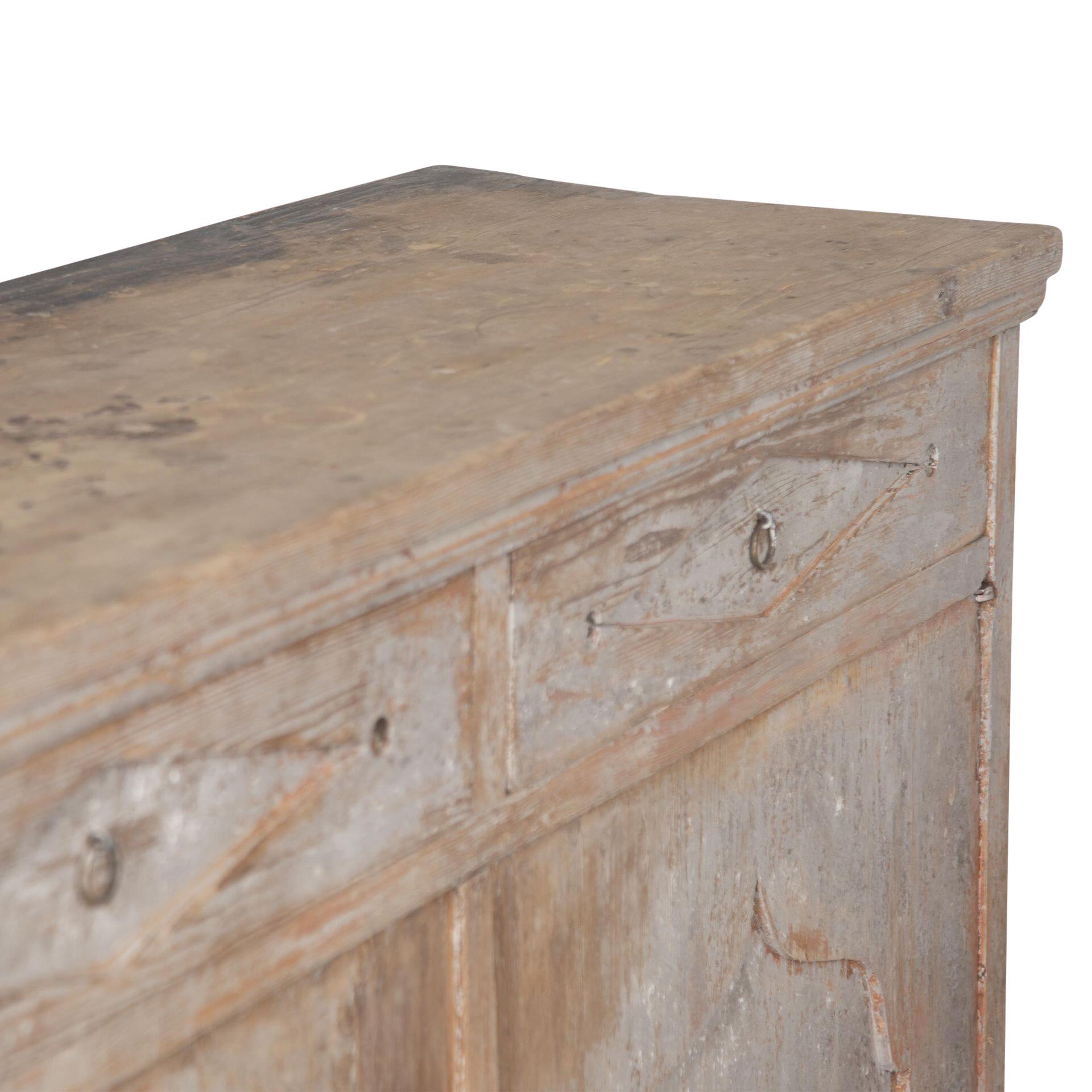Wood 19th Century Provincial Gustavian Buffet For Sale