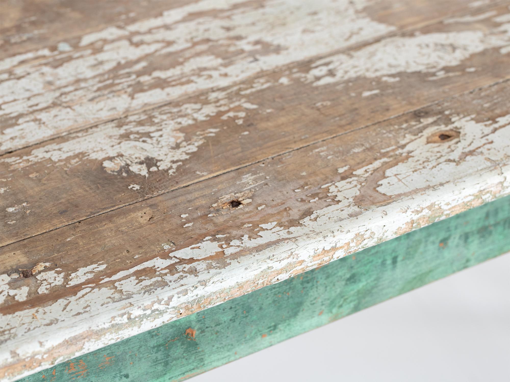 19th Century Provincial Swedish Painted Pine Table 3