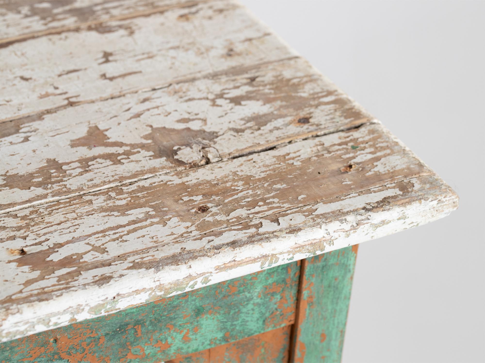 19th Century Provincial Swedish Painted Pine Table 4