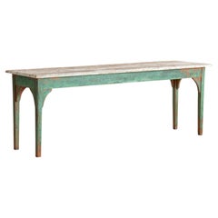 19th Century Provincial Swedish Painted Pine Table