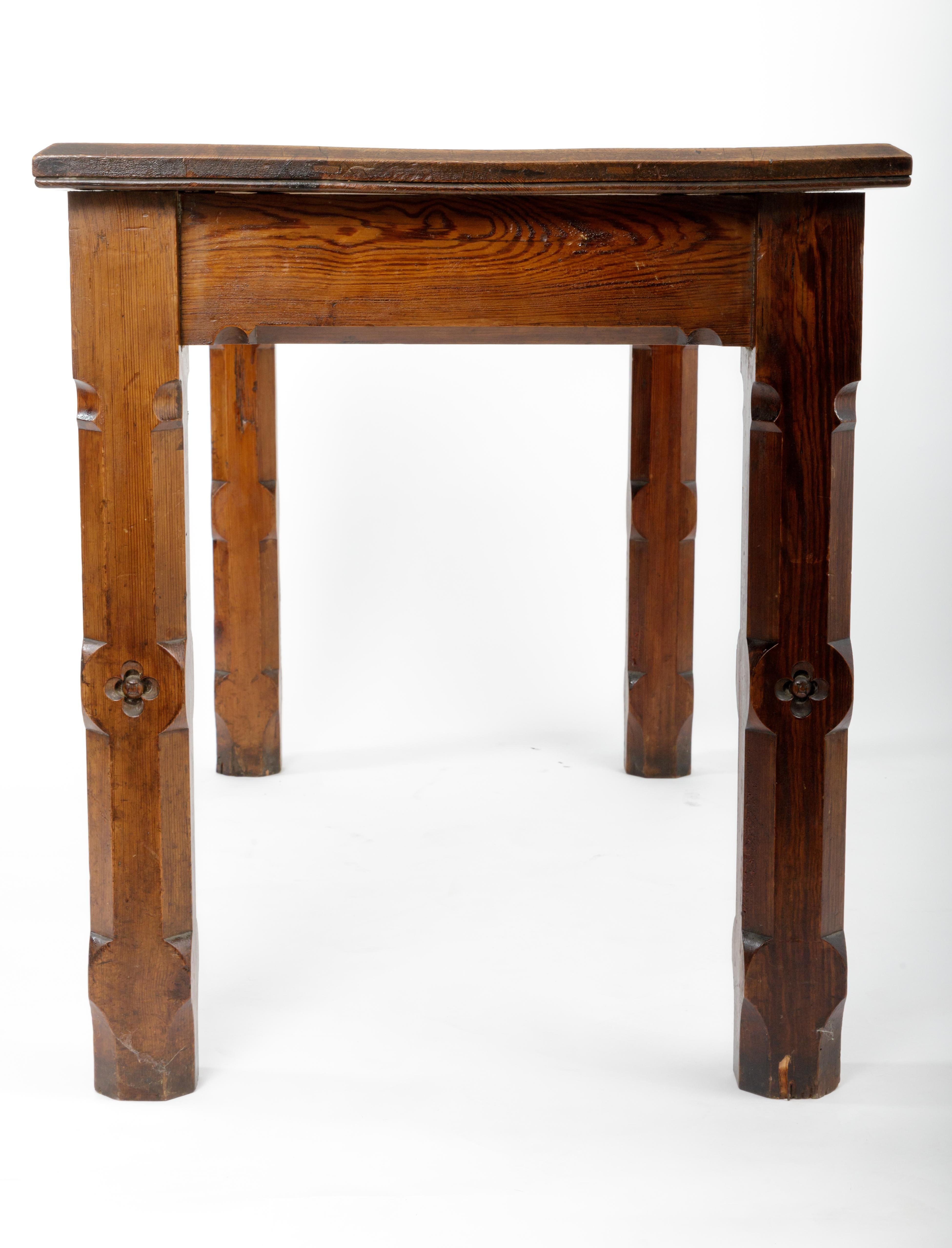 19th Century Pugin Style English Pine Table 3
