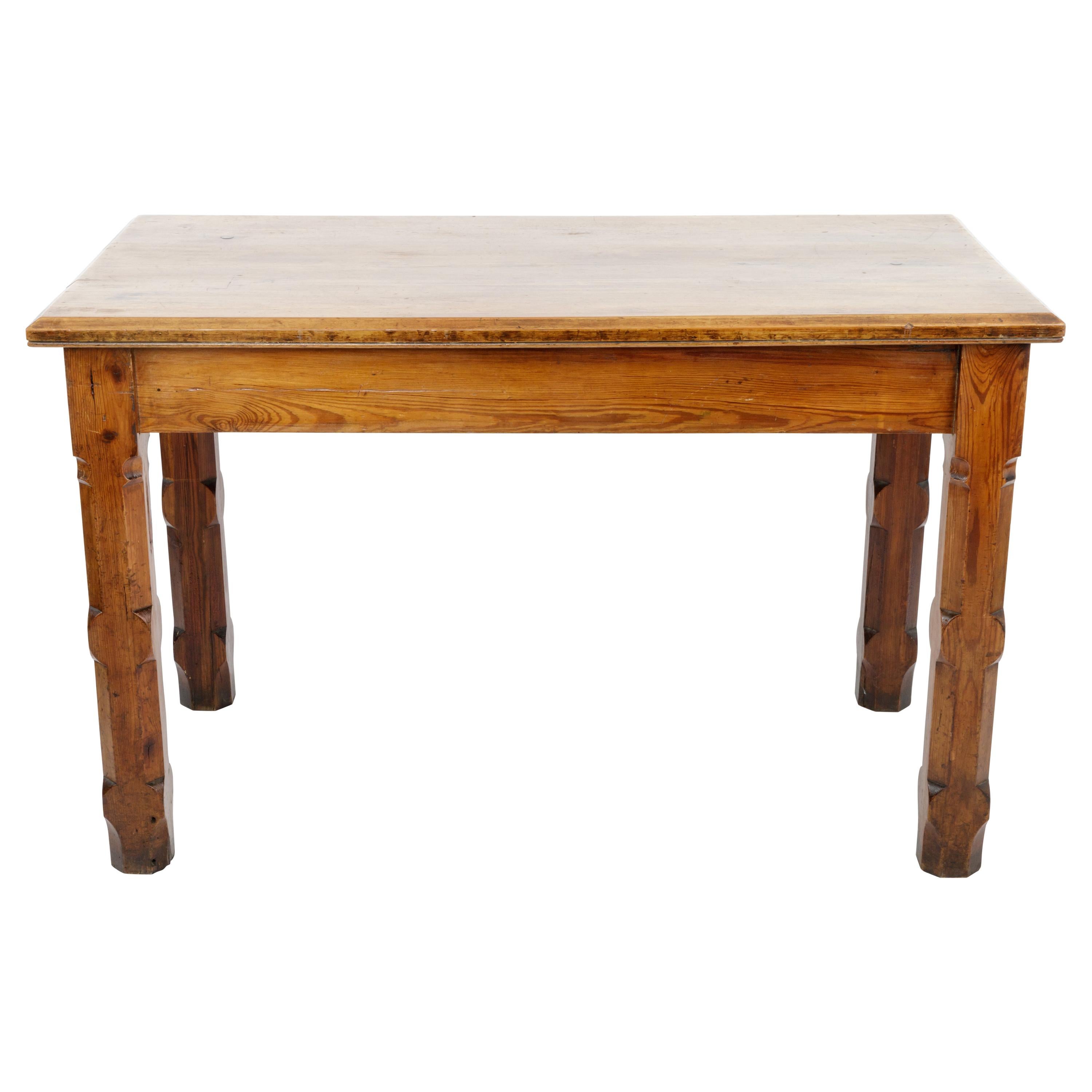 19th Century Pugin Style English Pine Table