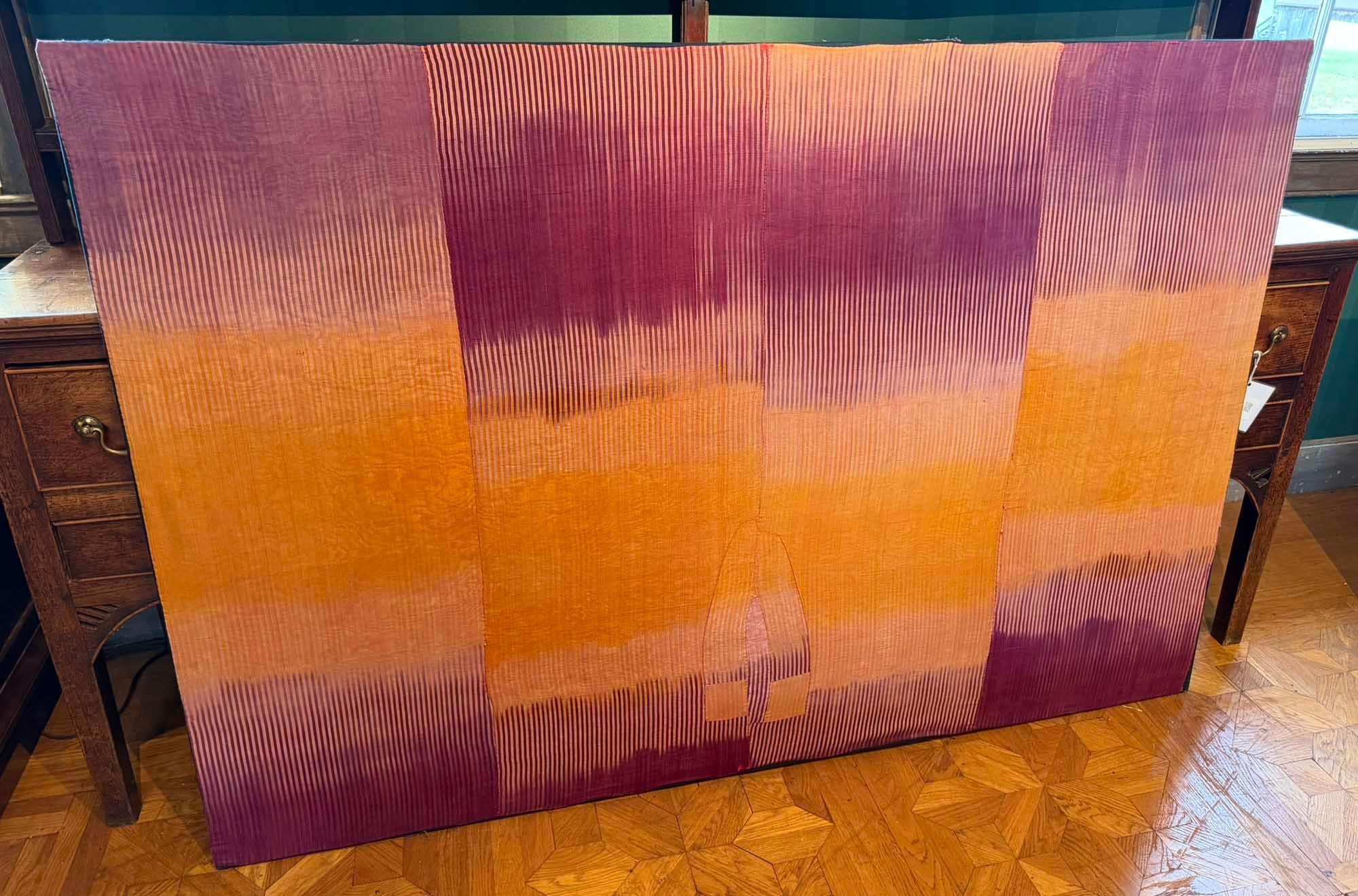 19. Jahrhundert Lila und Gold Ikat Panel (Seide) im Angebot