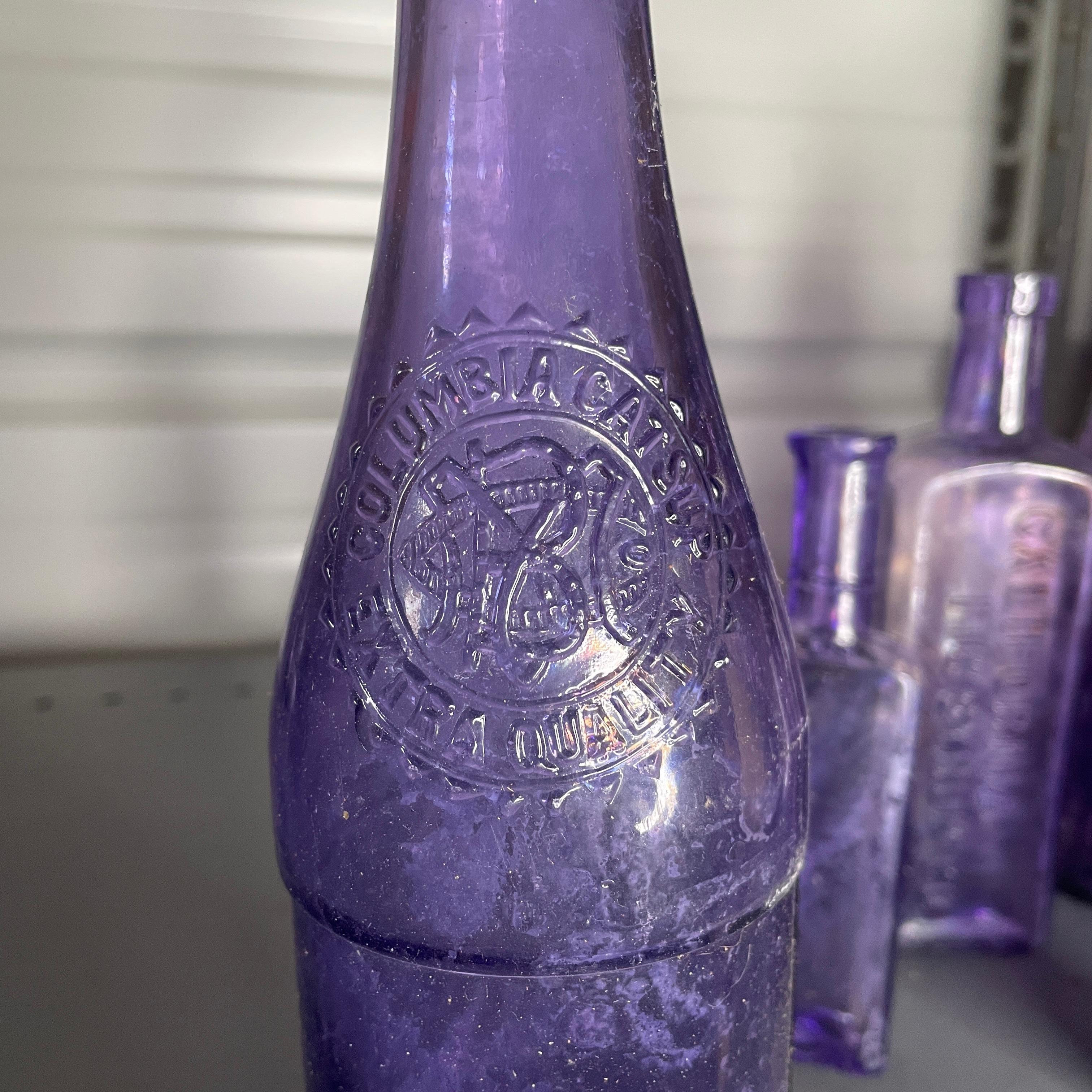 19th Century Purple Bottles and Jars- Set of 16 For Sale 5