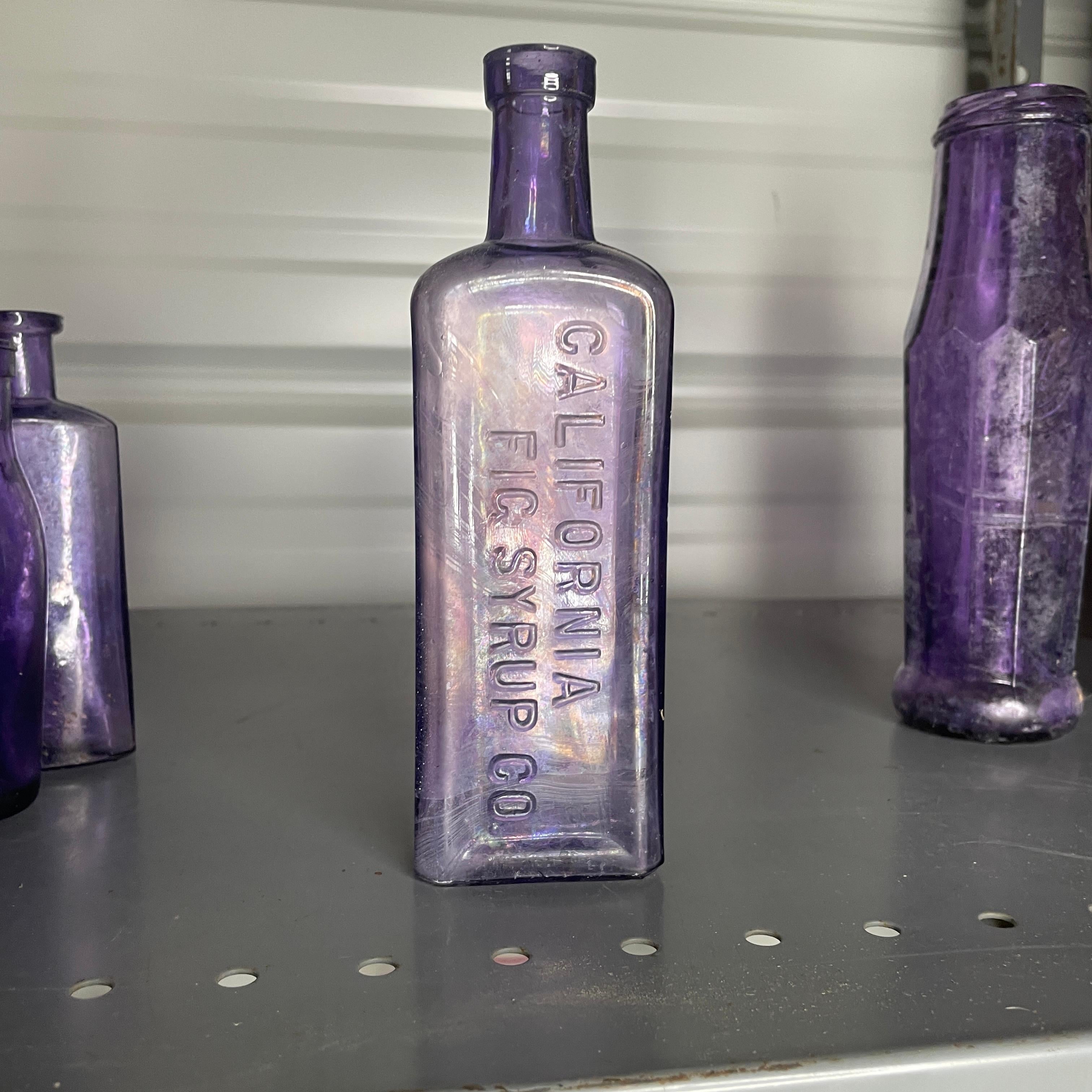 19th Century Purple Bottles and Jars- Set of 16 For Sale 7