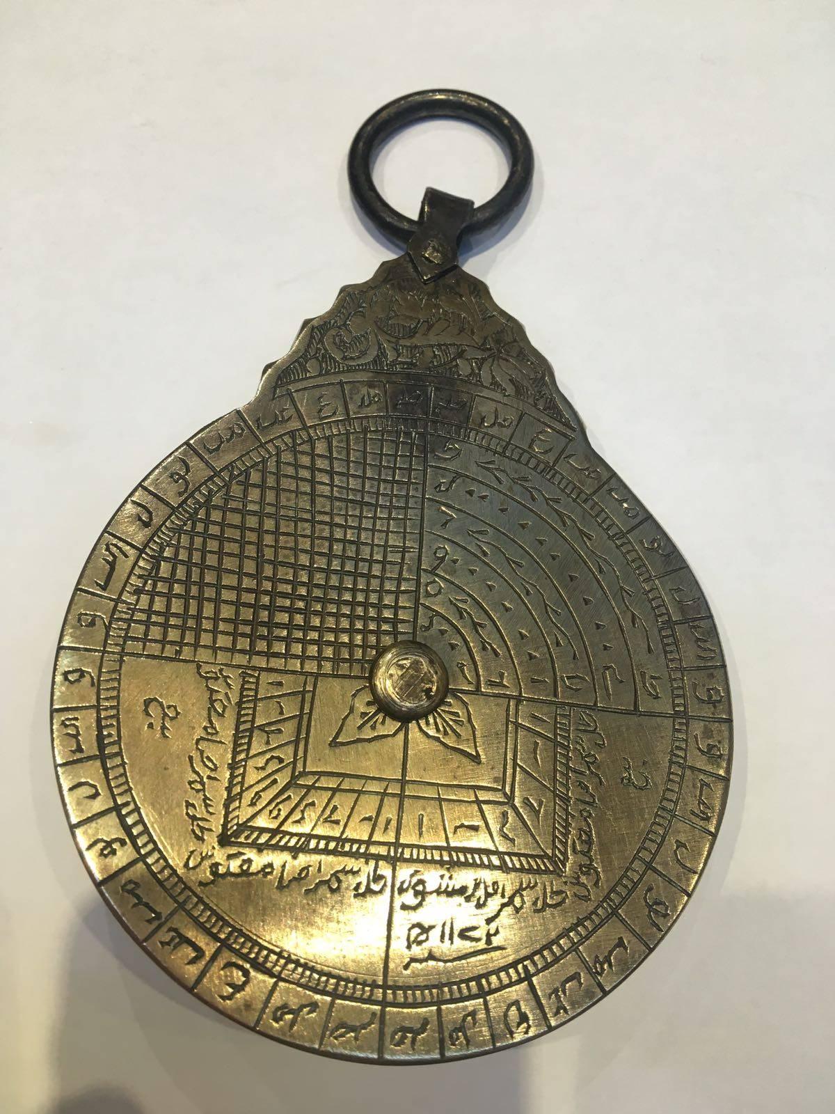 Historically used by astronomers and navigators to measure the inclined position in the sky of a celestial body, day or night. The word astrolabe means 