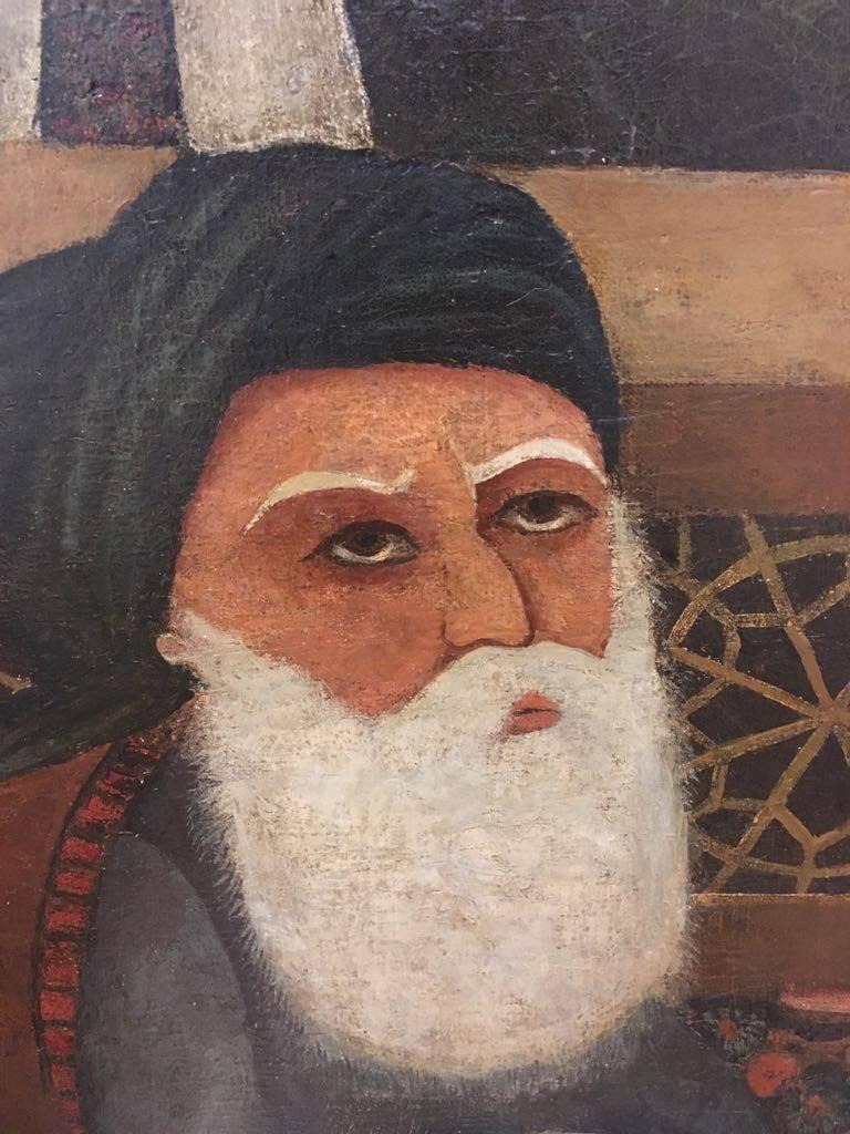 Other 19th Century Qajar Oil Painting of Prince Mirza Mohammed Hassen For Sale