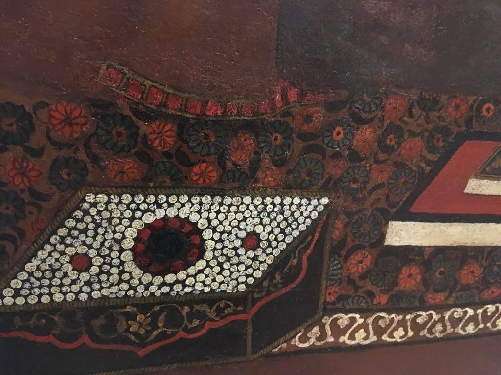 19th Century Qajar Oil Painting of Prince Mirza Mohammed Hassen For Sale 1