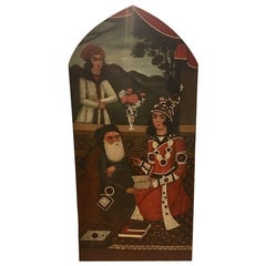 19th Century Qajar Oil Painting of Prince Mirza Mohammed Hassen