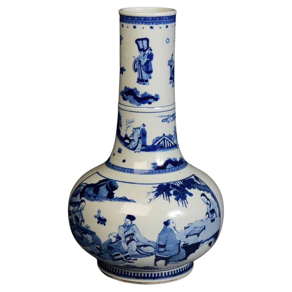 Blue and White Porcelain Pillow at 1stDibs