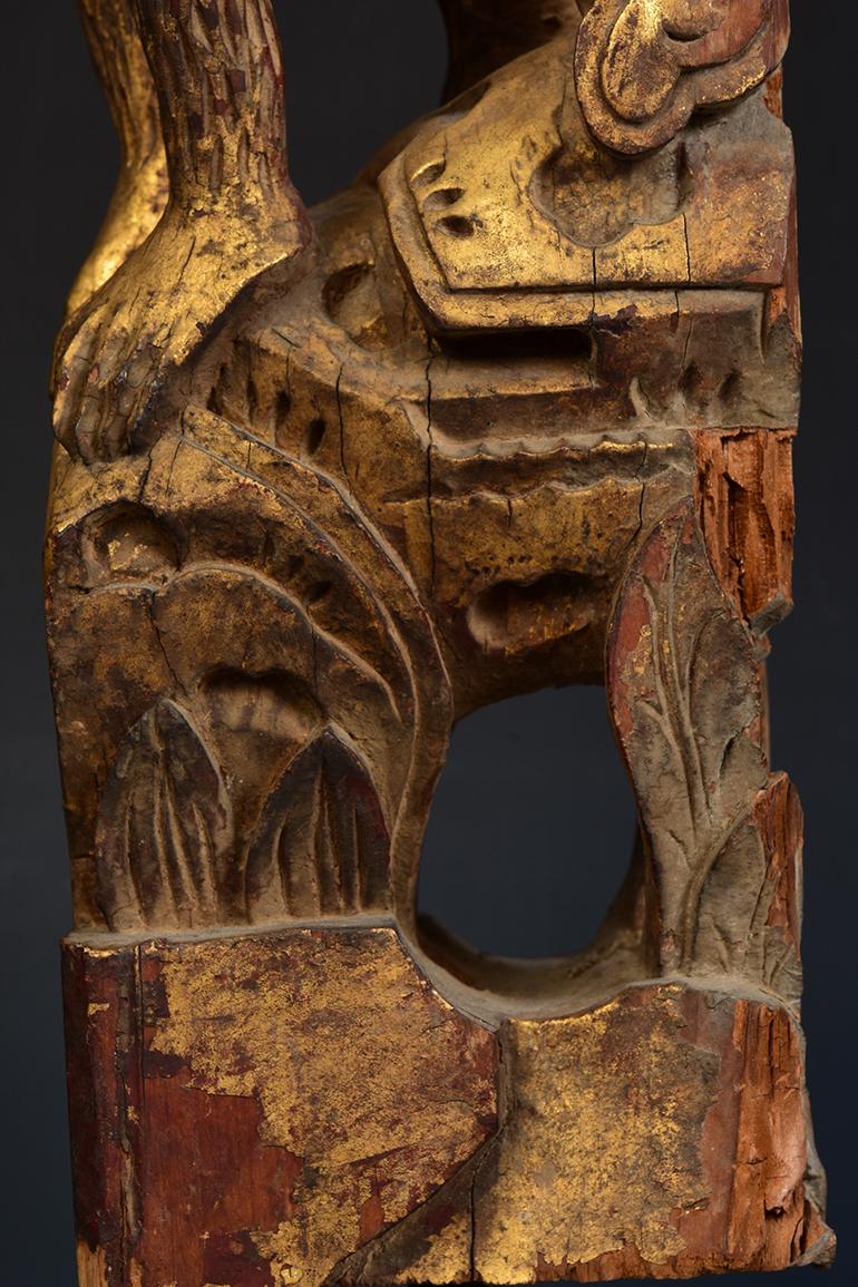 Antiker chinesischer Holzaffen aus der Qing-Dynastie des 19. Jahrhunderts im Angebot 7