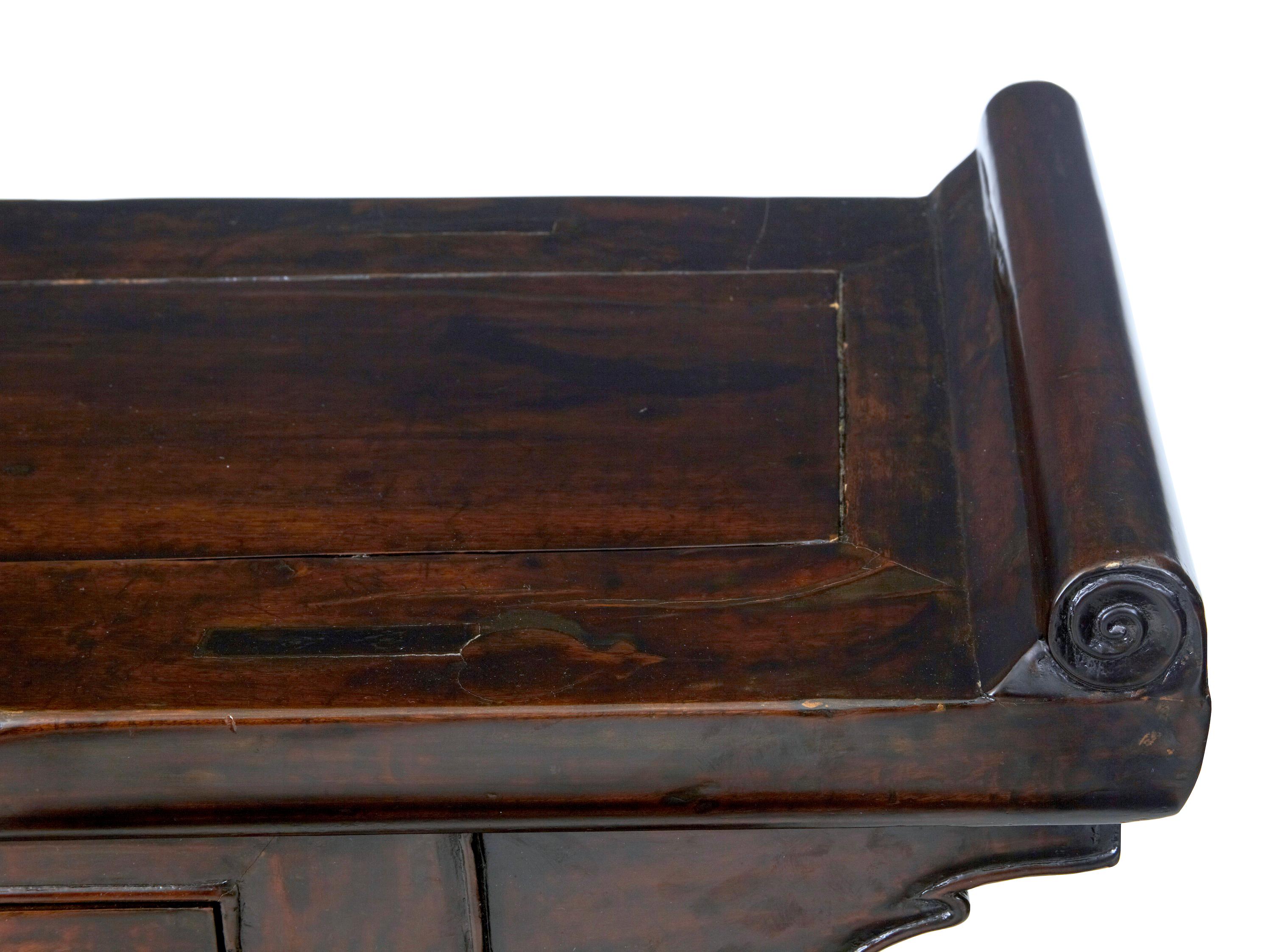 Hardwood 19th Century Qing Period Lacquered Sideboard Dresser