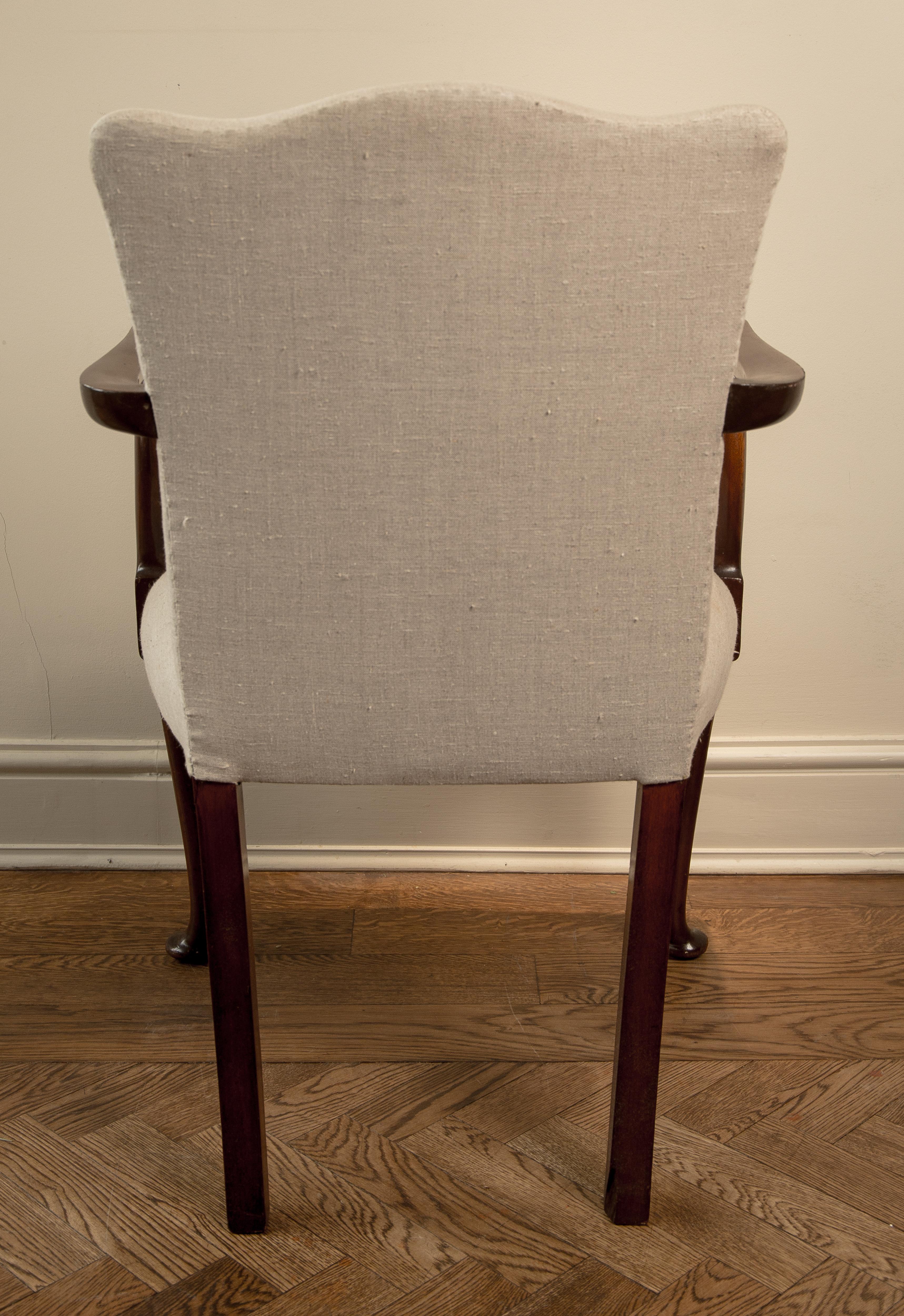 19th Century Queen Ann Camel Back Elbow Chair In Good Condition In London, GB