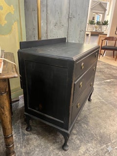 19th Century Queen Anne 3 Drawer Commode Chest