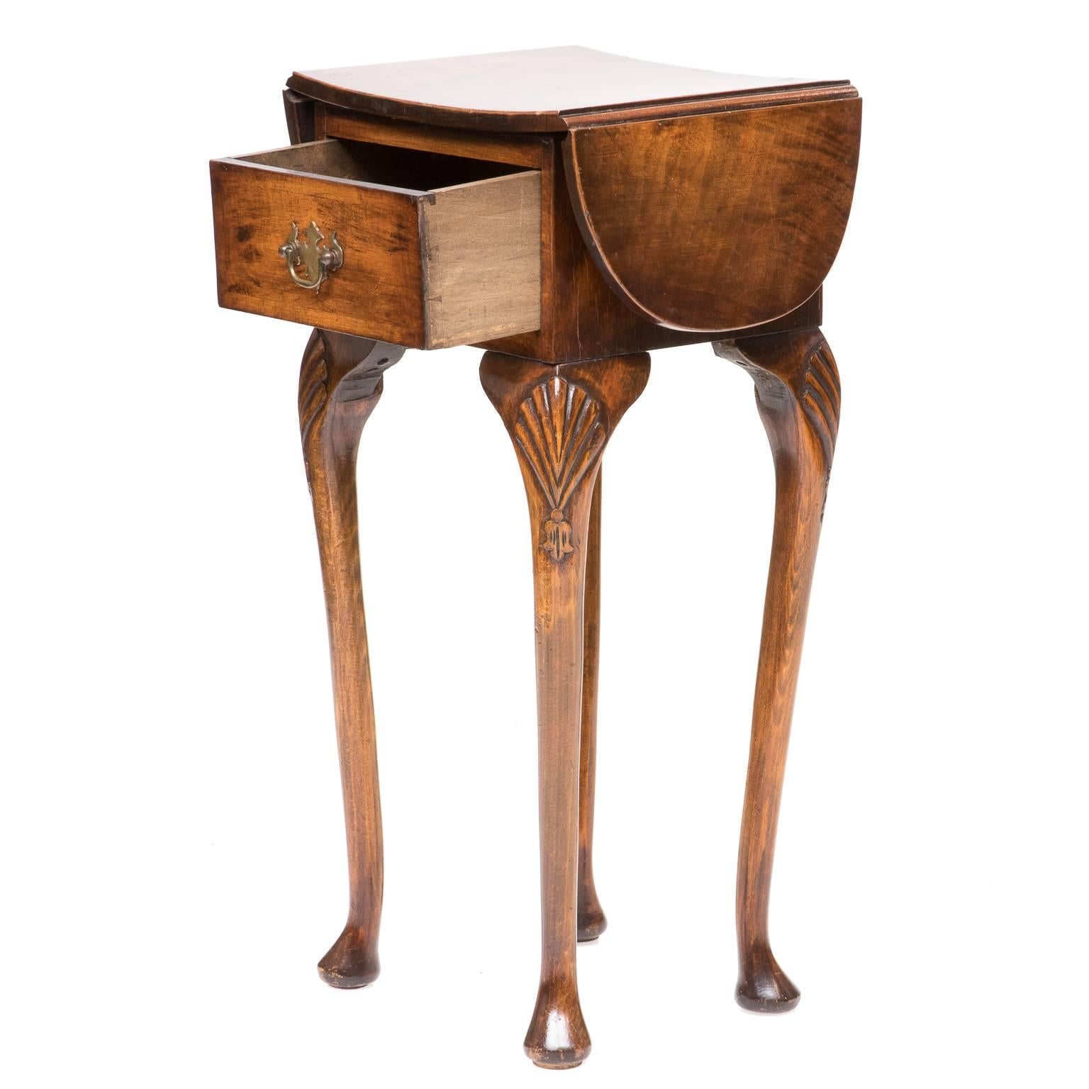 19th Century Queen Anne Drop-Leaf Side Table 1
