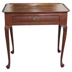 Mesa de plata de caoba Queen Anne del siglo XIX