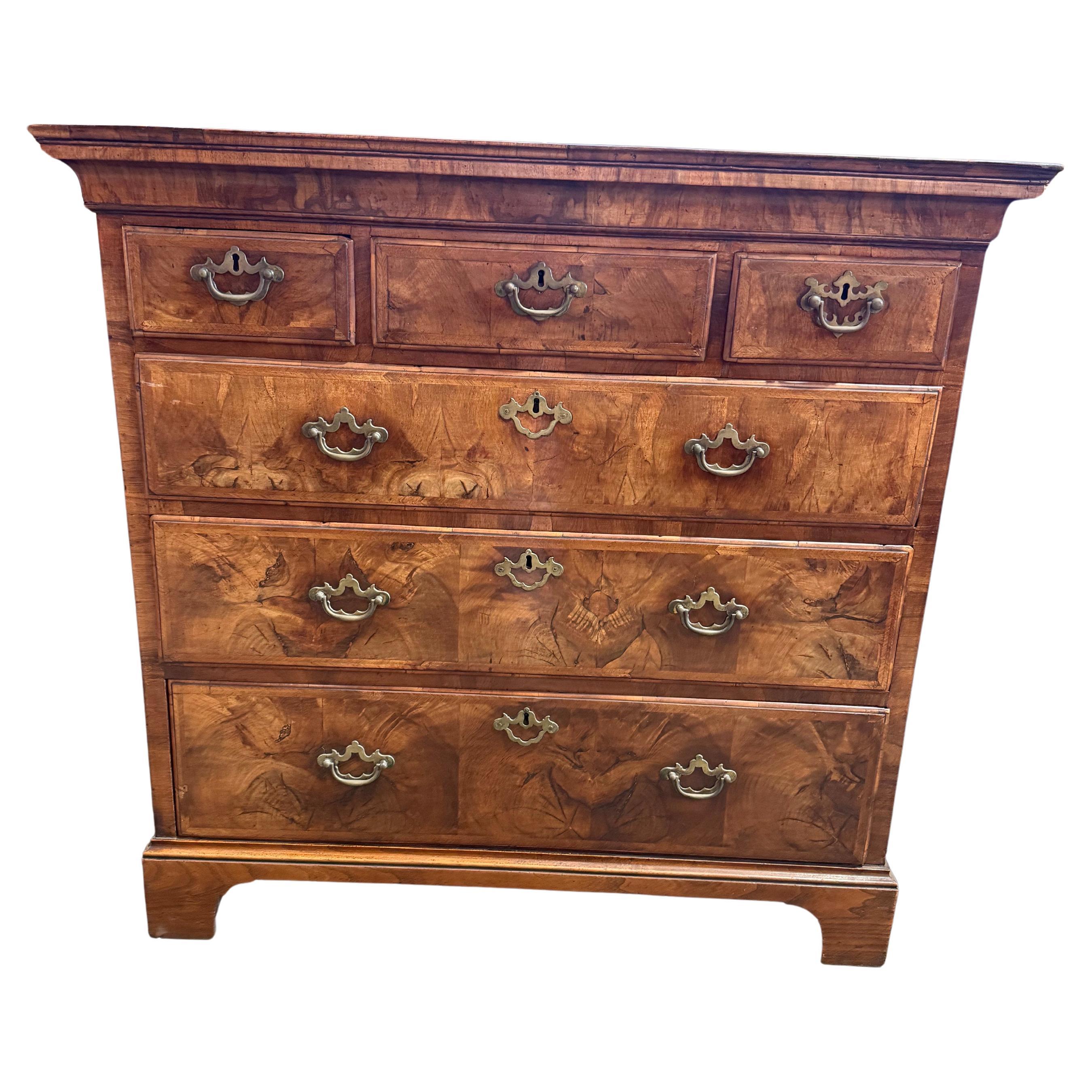 19th Century Queen Anne Style Walnut Chest of Drawers