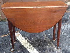 19th Century Queen Anne Style Walnut Drop-Leaf Center Table