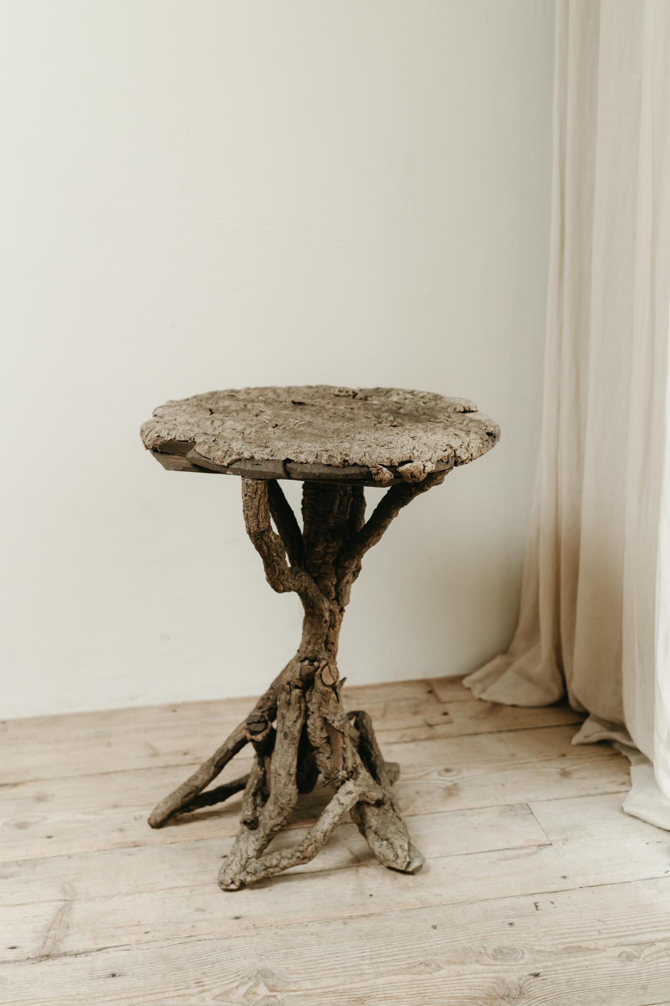 a very unique quirky cork/oak occasionally table ...