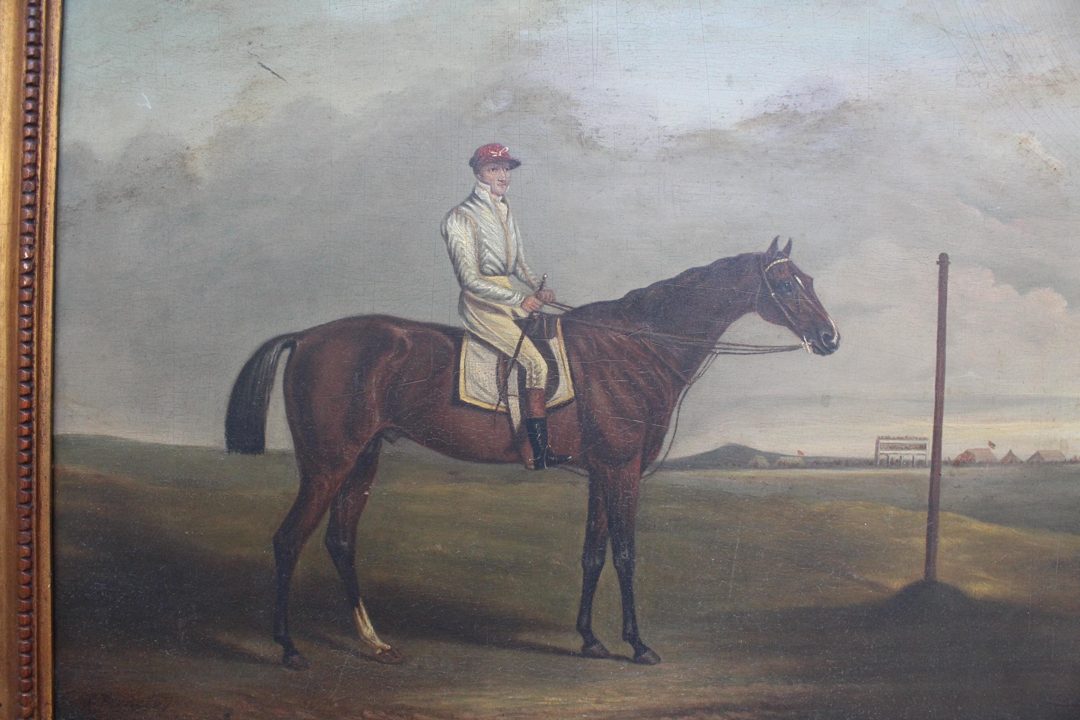 19th Century Racing Jockey Oil on Canvas Painting, Firmado Por Jhon E. Ferneley In Good Condition In Marbella, ES