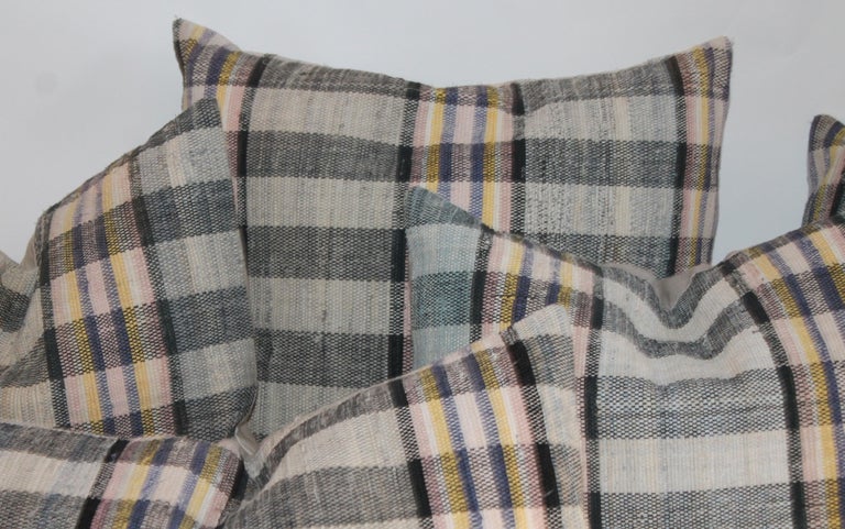 19th Century Rag Rug Pillows Collection Of Five For Sale At 1stdibs