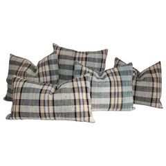 Oreillers de tapis Rag du XIXe siècle / Collection de cinq