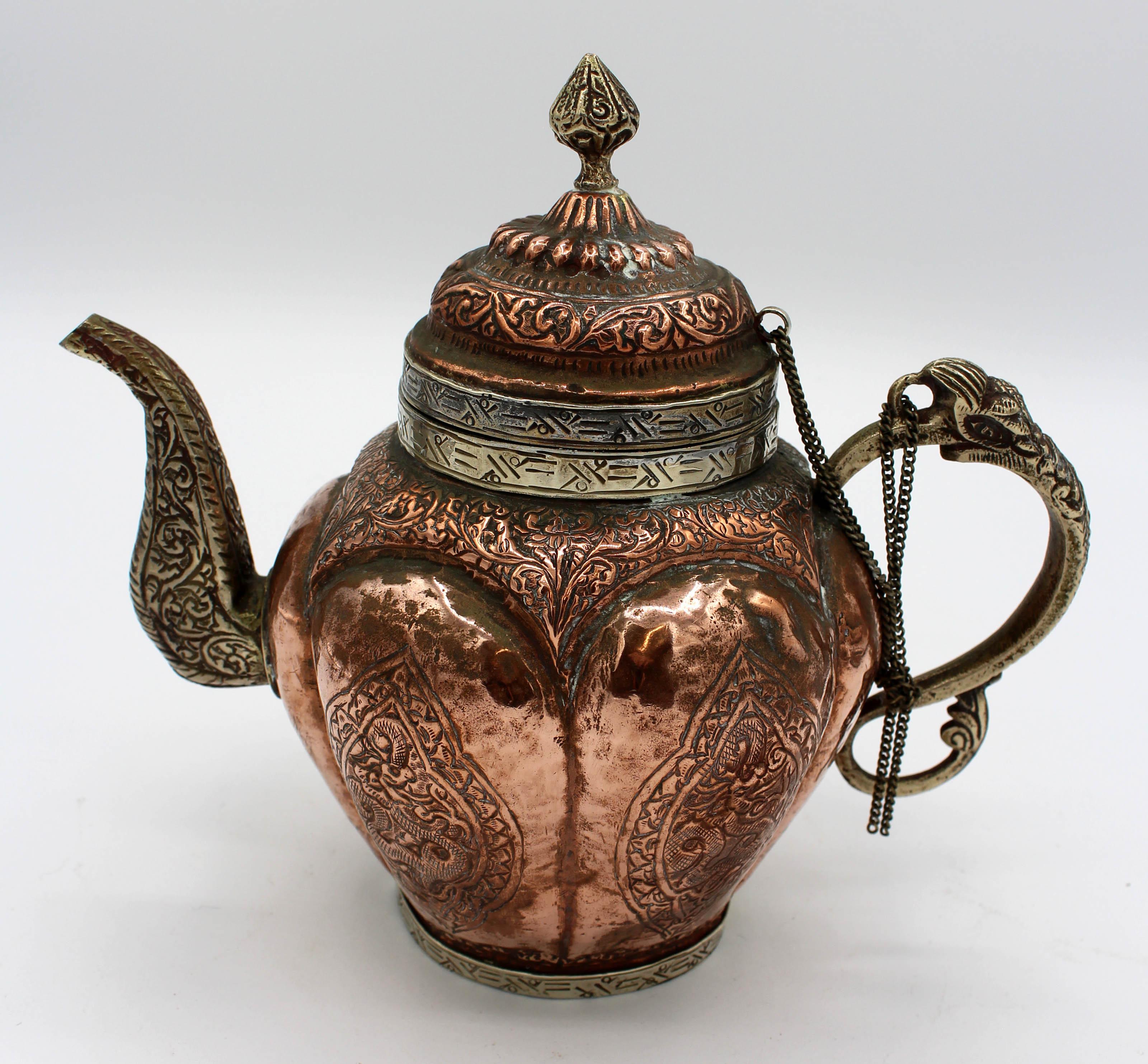 Indien Service à thé et café d'époque Raj du 19ème siècle, 4 pièces en vente