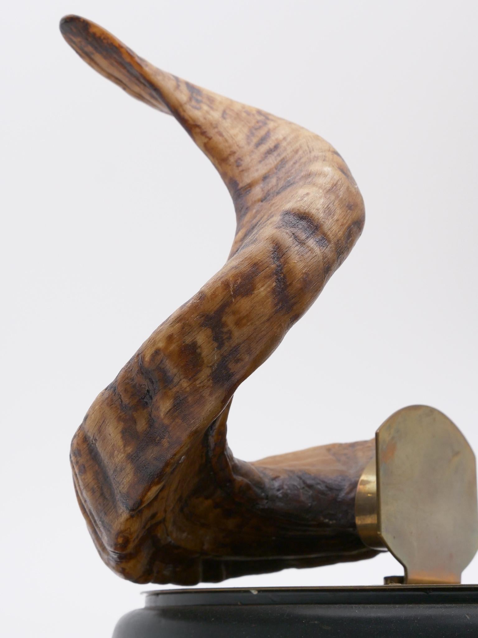 19th Century Ram's Horn Decorated Inkwell, Possibly Scottish 3