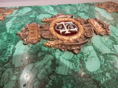 19th Century Rare and Large and Important Russian Malachite Presentation Box