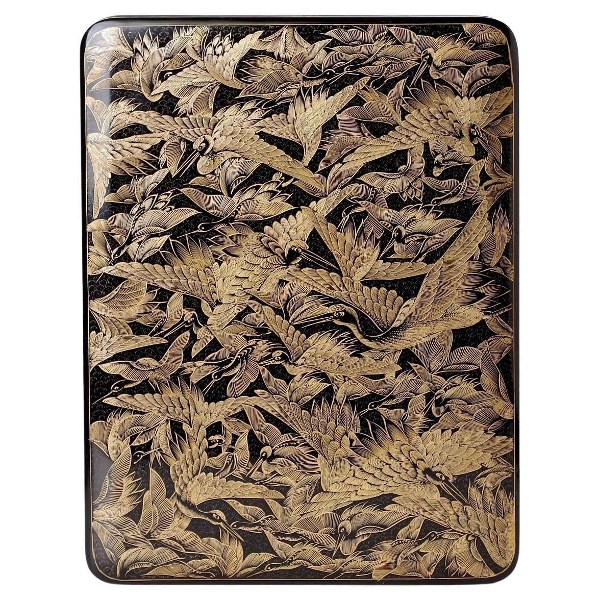 19e siècle Rare et unique boîte en laque art déco