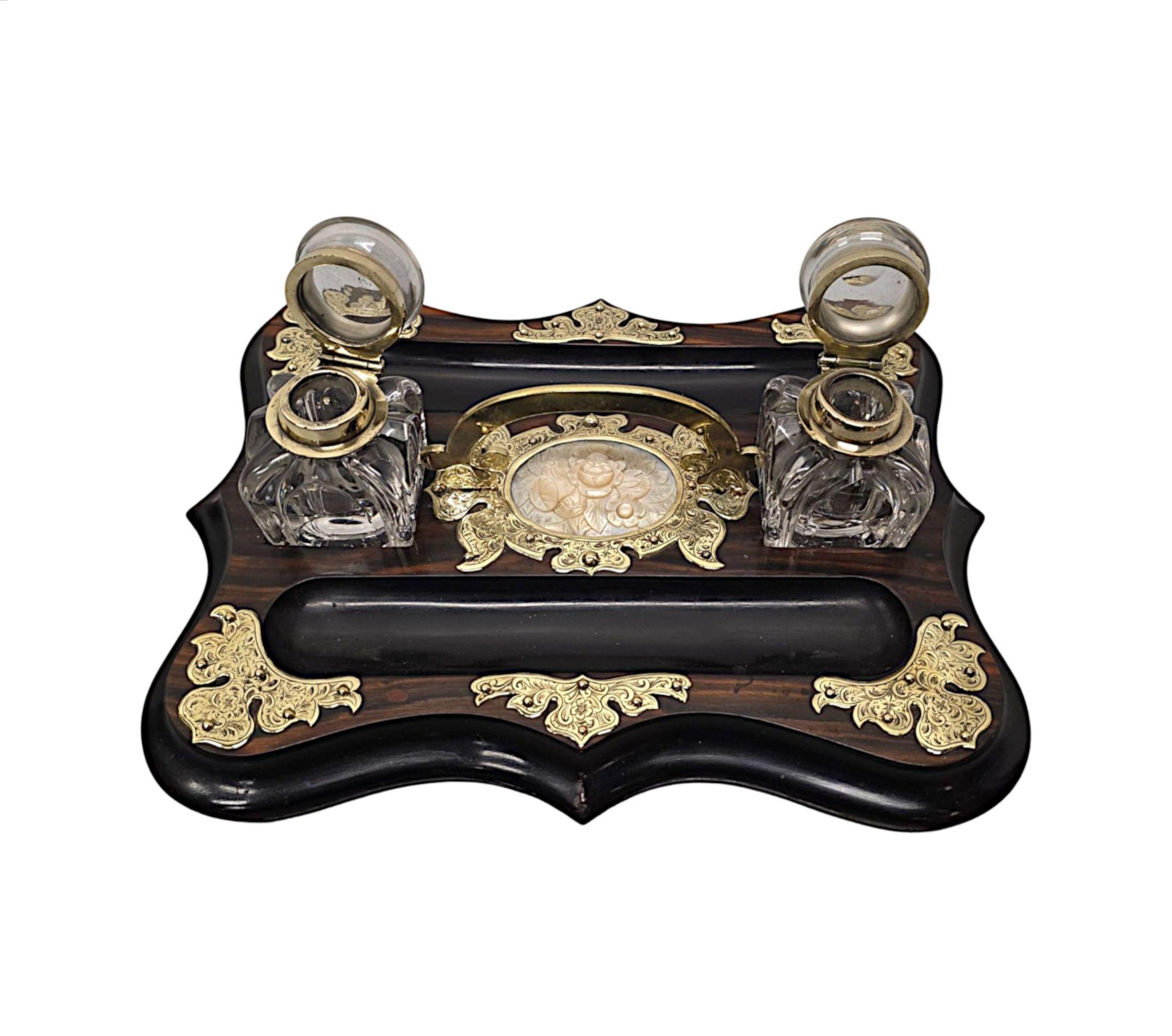 19th Century Rare Coromandel Desk Set In Good Condition For Sale In Dublin, IE