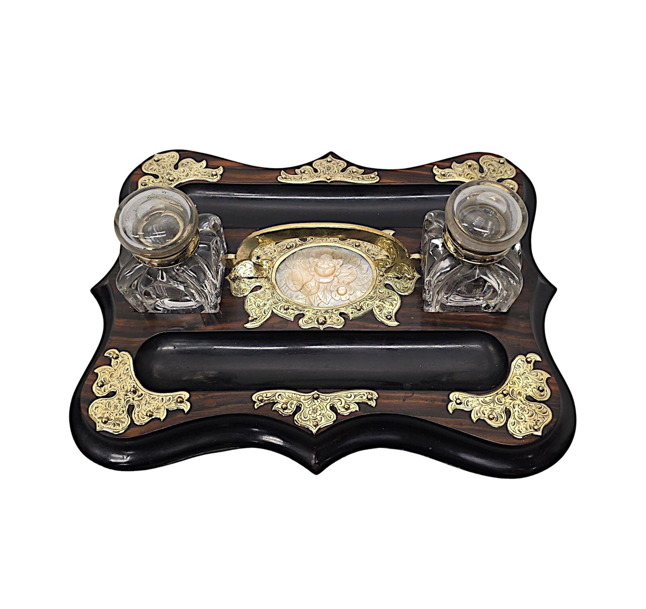 19th Century Rare Coromandel Desk Set For Sale 4