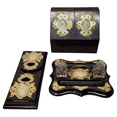 19th Century Rare Coromandel Desk Set