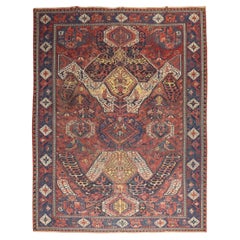 Seltener Drachen- Soumac Flachgewebe-Teppich aus der Zabihi-Kollektion 19. Jahrhundert
