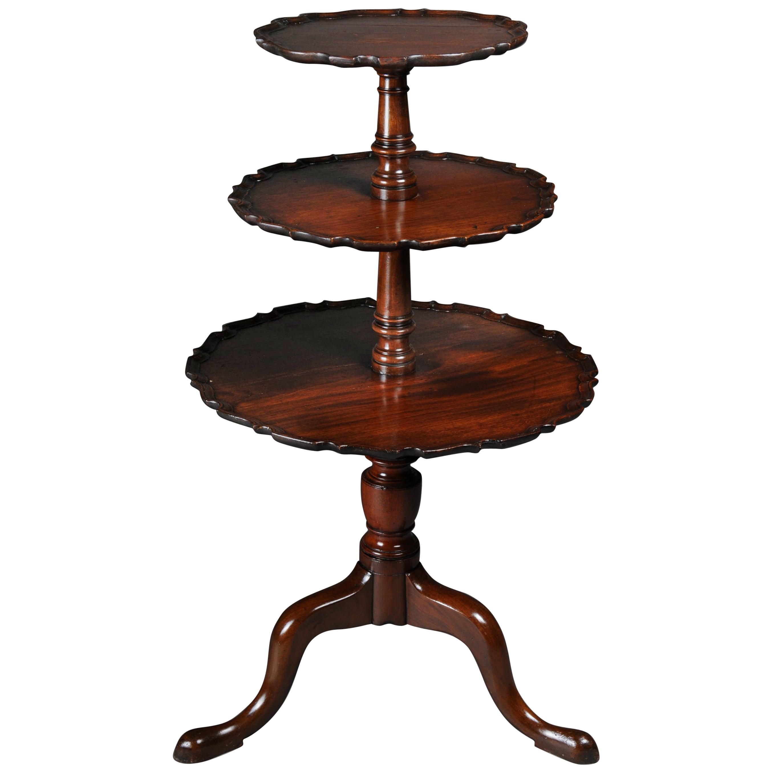 19th Century Rare English Side Table / Étagère, Victorian, Mahogany For Sale