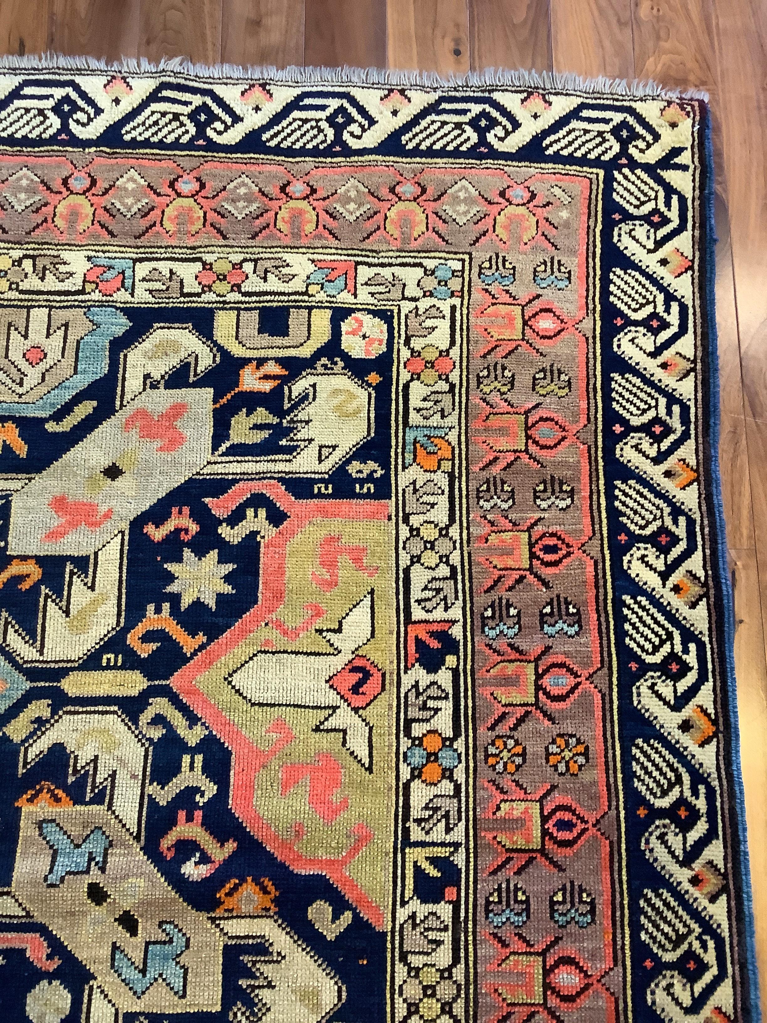 19th Century Rare Karabagh Gallery Carpet For Sale 5